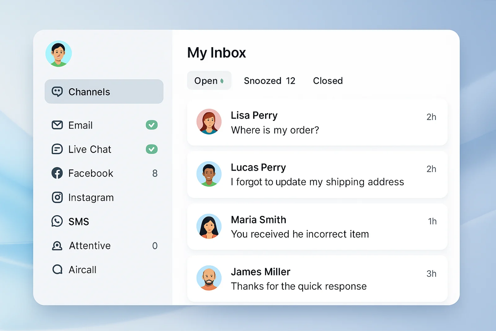 Richpanel Helpdesk interface
