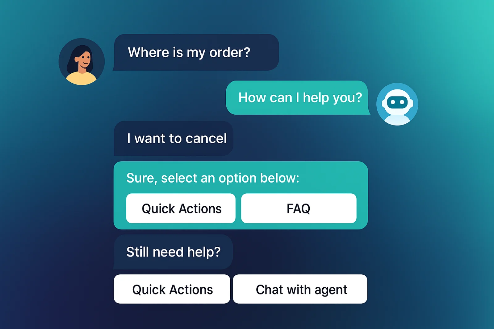 Self-Service AI interface